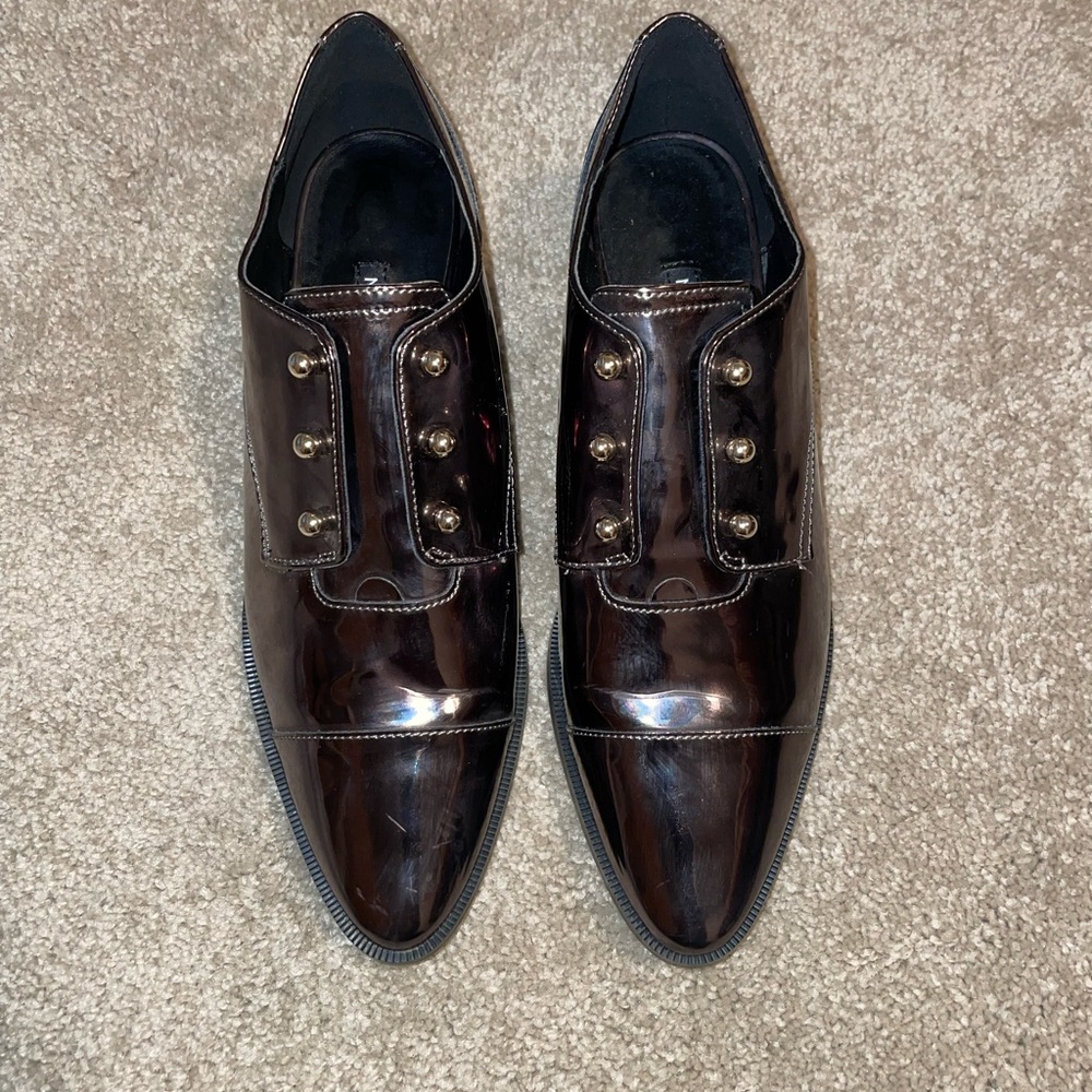 Nine West Laceless Metallic Oxford